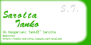 sarolta tanko business card